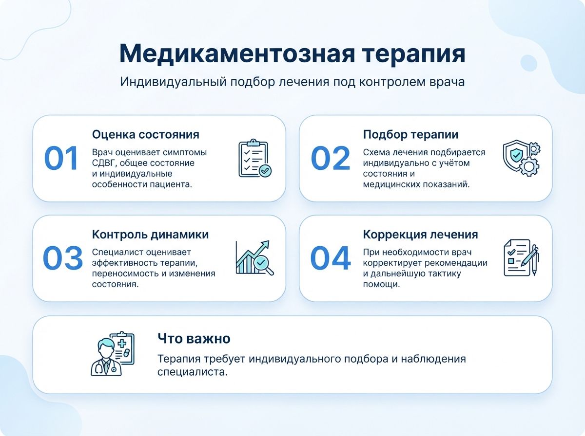 Лечение СДВГ в Гулькевичах у детей и взрослыхинфографика